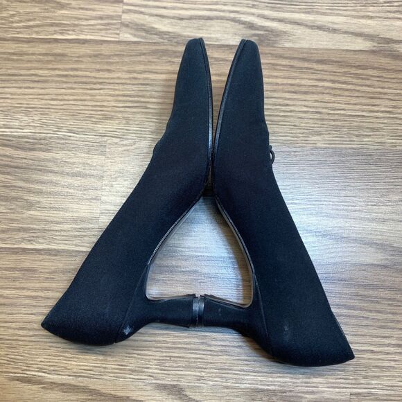 STUART WEITZMAN Womens Size 6M Fabric Pumps Shoes Heel Black - Picture 3 of 10